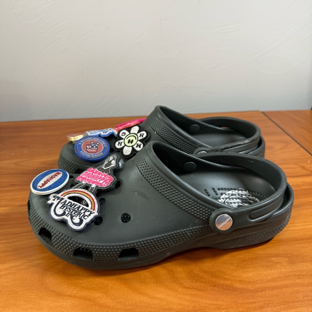 Madhappy x Hysteric Glamour Classic Crocs Clog Jibbitz Black M8 W10